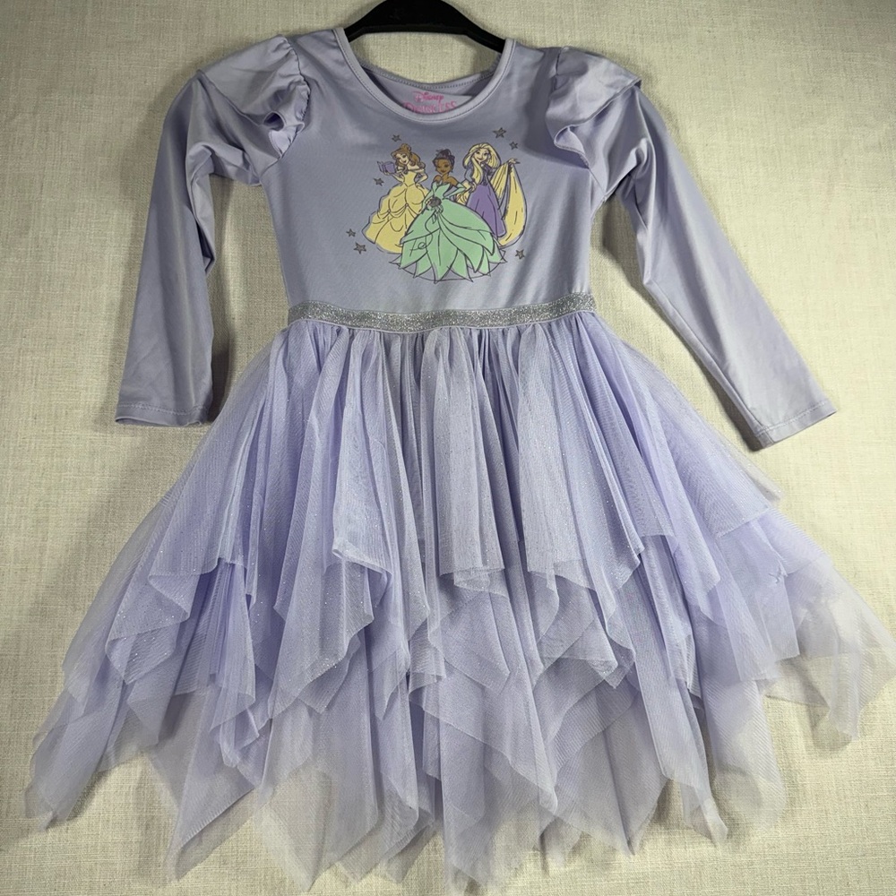 Disney princess long sleeve tutu dress featuring, Rapunzel,Tiana,Belle